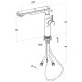 Rubinetto monocomando per cucina Villeroy & Boch Sorano Sky Shower