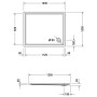 Receveur de douche Duravit Starck Slimline rectangulaire 120 x 100 cm - vue détaillée