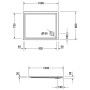 Receveur de douche rectangulaire Duravit Starck Slimline 100 x 80 cm - vue détaillée
