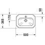 Lavabo Duravit 1930 50 cm - vue détaillée