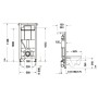 Duravit DuraSystem WC-Element, Hygienespülung integriert, pulverbeschichtet - Detailansicht