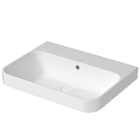 Duravit Happy D.2 Plus Vasque à poser 60 cm blanc, avec trop-plein, sans trou de robinet