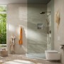 Astina doccia hansgrohe Unica S Puro 90 cm con supporto doccia Easy Slide e flessibile doccia 160 cm - vista tecnica