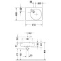 Duravit Duravital Scola Lavabo universel 61,5 cm à droite - vue détaillée