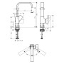 Miscelatore monocomando per lavabo hansgrohe Metropol 230 con leva e scarico Push-Open - vista dettagliata