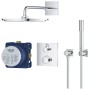 GROHE Grohtherm Duschsystem Unterputz mit Rainshower Cosmopolitan 310 - technische Ansicht