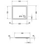 Receveur de douche Duravit Starck Slimline Rectangulaire 90 x 80 cm - vue détaillée