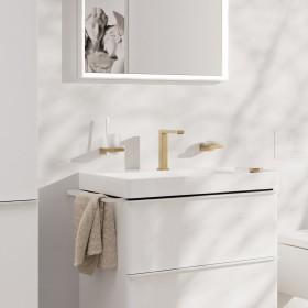 Robinet de lavabo hansgrohe Tecturis E 2 trous 150 CoolStart économie d'eau+ avec bonde