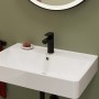 Miscelatore monocomando per lavabo hansgrohe Vernis Blend 100 CoolStart, con scarico a pressione - vista tecnica