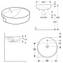 Lavabo encastré demi-rond Geberit VariForm - vue détaillée