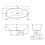Baignoire autoportante Villeroy & Boch Antao 170 x 75 cm, avec SilentFlow