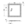 Receveur de douche Duravit Tempano 100 x 100 cm, avec revêtement antidérapant