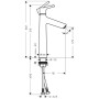 hansgrohe Talis S Miscelatore monocomando per lavabo 190 - vista dettagliata