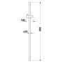 Duravit Brausestange 90 cm - Detailansicht
