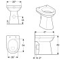 Geberit Renova Comfort WC a scarico orizzontale - vista dettagliata