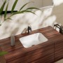 Lavabo sottopiano hansgrohe Xuniva Q 45x35 cm, con troppopieno, con SmartClean - vista tecnica