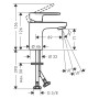 Robinet de lavabo monocommande hansgrohe Vernis Blend 70 CoolStart, avec bonde Push-Open - photo produit