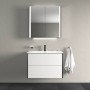 Meuble-lavabo Duravit Viu 83 cm avec 1 trou pour robinet, avec trop-plein - vue technique