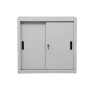 Armadio scorrevole in acciaio Wolfstahl 2 ripiani grigio chiaro 80 x 45 x 75 cm - vista tecnica