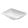 Lavabo encastré Duravit Starck 3 49 cm sans trou de robinet