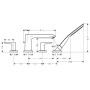 hansgrohe Metris 4-Loch-Wannenrandarmatur, DN15 - Detailansicht