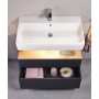 Lavabo Duravit Qatego 80 x 47 cm, 1 trou de robinet, avec HygieneGlace - vue technique