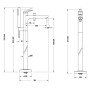 Duravit Wave Einhebel-Wannenmischer bodenstehend - Detailansicht