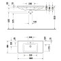 Lavabo meuble Duravit D-Neo 100,5 cm, avec 1 trou de robinet et trop-plein