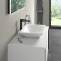 Vasque sur plan Duravit Viu 60 cm sans trou de robinet, sans trop-plein - vue technique