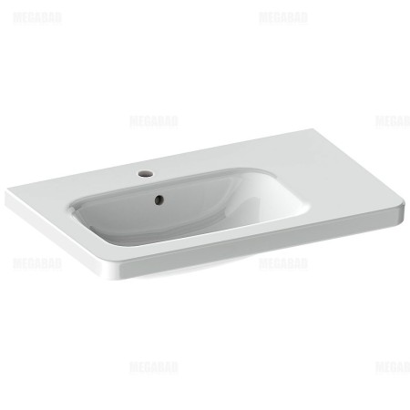 Lavabo meuble Duravit DuraStyle 80 cm asymétrique, vasque à gauche avec 1 trou de robinet