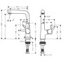 hansgrohe Talis S Miscelatore monocomando per lavabo 210 con scarico e beccuccio girevole - vista dettagliata