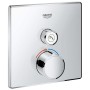 Ensemble de finition mitigeur encastré GROHE SmartControl avec une vanne d'arrêt, version carrée