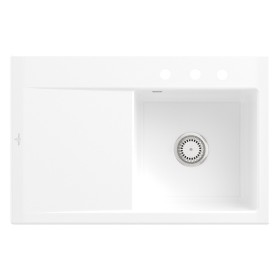 Villeroy & Boch Subway Style 45 Einbauspüle, Ablaufgarnitur mit Excenterbetätigung, Becken rechts