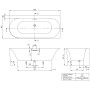 Villeroy & Boch Loop & Friends Oval Duo Vorwand-Badewanne, 180 x 80 cm für Eckeinbau rechts - Detailansicht
