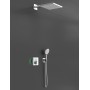 Système de douche hansgrohe Raindance E 300, 1 jet avec ShowerSelect Square - vue technique