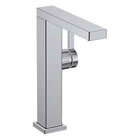 Rubinetto monocomando per lavabo hansgrohe Tecturis E 210 Fine CoolStart con bocca girevole e scarico