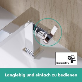 Robinet de lavabo monocommande hansgrohe Tecturis E 210 Fine CoolStart avec bec pivotant et vidage Push-Open