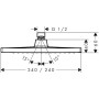 hansgrohe Crometta E Duschkopf 240 1 Strahlart wassersparend 9 l/min - technische Ansicht