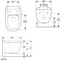 Geberit Citterio WC sospeso a scarico a pavimento, Rimfree