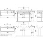 Lavabo LAUFEN PRO S 120 cm encastrable avec 1 trou de robinet, avec trop-plein - vue détaillée