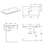 Meuble-lavabo Geberit Acanto 90 x 48 cm - photo produit