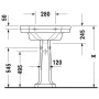 Lavabo Duravit 1930 70 cm - vue technique