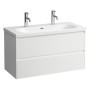 Vasque LAUFEN LUA 100 x 46 cm 2 trous de robinet, avec trop-plein