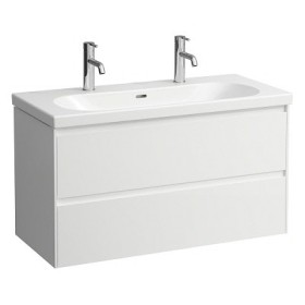 Vasque LAUFEN LUA 100 x 46 cm 2 trous de robinet, avec trop-plein