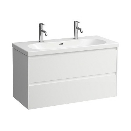 Vasque LAUFEN LUA 100 x 46 cm 2 trous de robinet, avec trop-plein