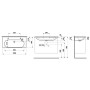 Vasque LAUFEN LUA 100 x 46 cm 2 trous de robinet, avec trop-plein - photo produit