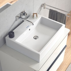 Lavabo Duravit Vero Air poli sans trou de robinet 60 x 47 cm, avec trop-plein