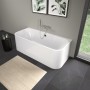Baignoire Duravit Happy D.2 Rectangle 180 x 80 cm, avec habillage en acrylique intégré - vue technique