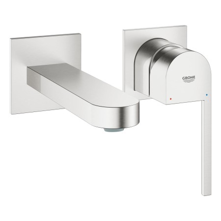 Robinet de lavabo mural GROHE Plus à 2 trous, saillie de 14,7 cm