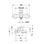 Duravit A.1 Einhebel-Wannenmischer Aufputz - technische Ansicht
